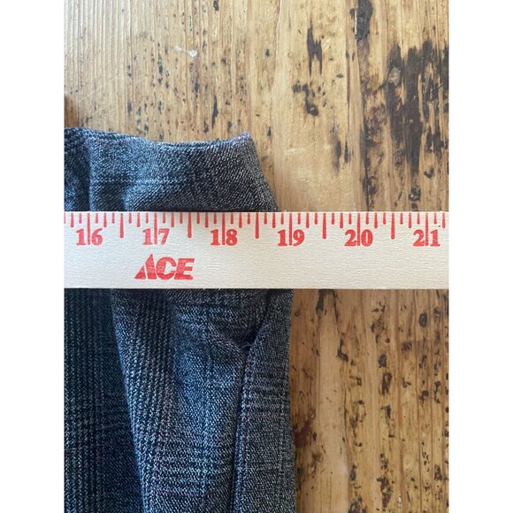 Dressbarn Womens Plaid Gray Dress Pants Size 16W Stretch Flat Front Classic Fit - Picture 5 of 6